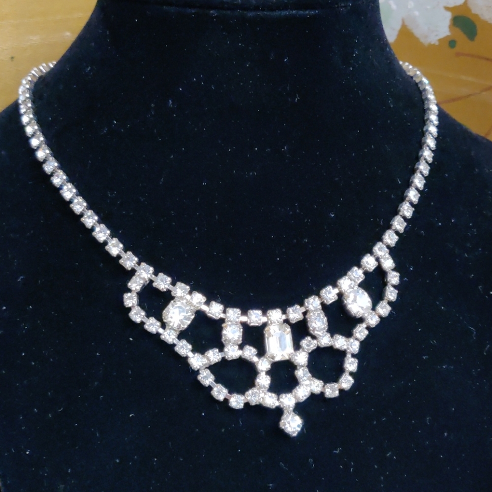 VTG 50's Smart Set rhinestone necklace (#110)